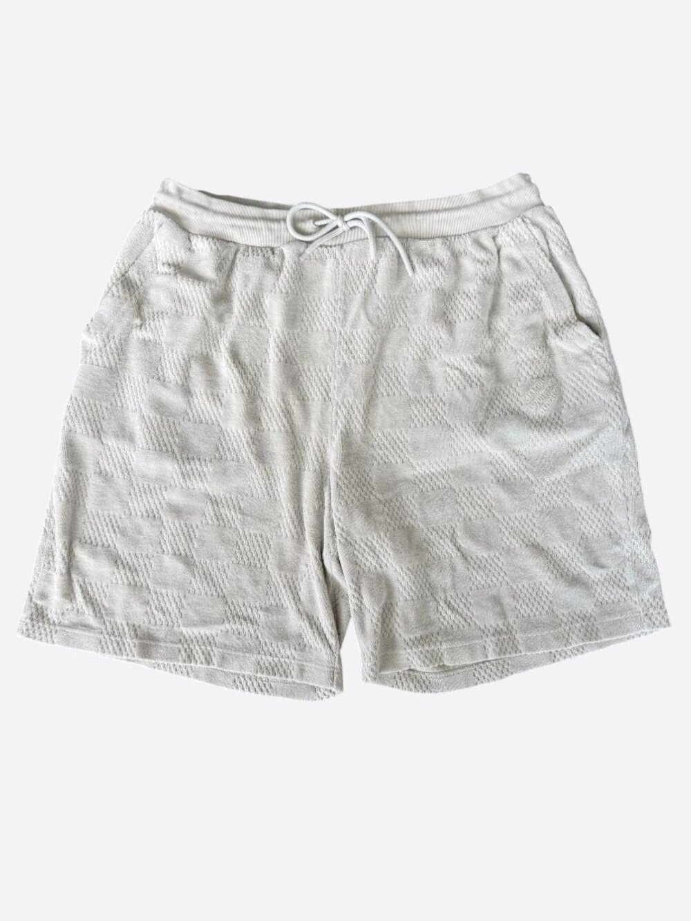 Louis Vuitton Beige Jacquard Damier Shorts